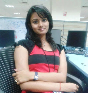 Tamil girl working as software engineer. 