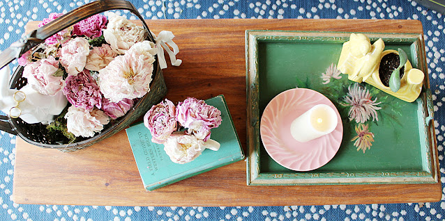 Dried Peonies for a Spring Display