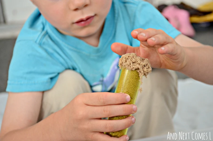 Preschool kinetic sand activity