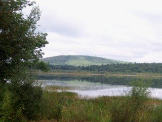 photo of Great Blue Hill from Ponkapoag Pond, Canton, MA