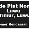 Kode Plat Nomor Kendaraan Luwu