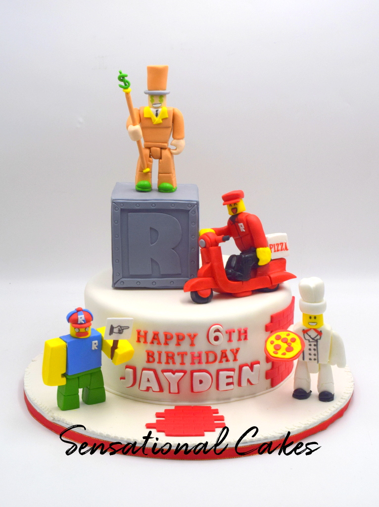 The Sensational Cakes Roblox Sugar Handcrafteed Characters Birthday Boy Theme Custom 3d Cake Singaporecake - roblox theme cake design