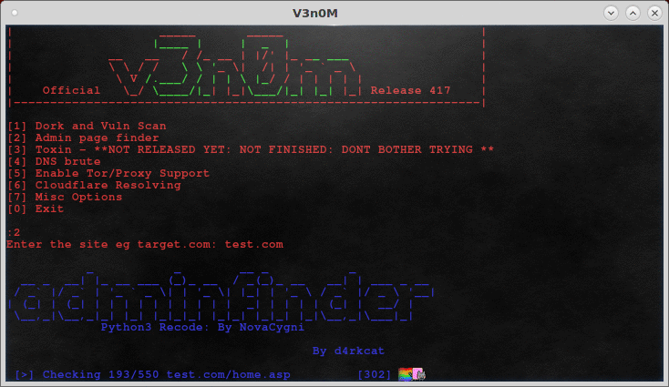 V3n0M-Scanner - Popular Pentesting scanner for SQLi/XSS ...