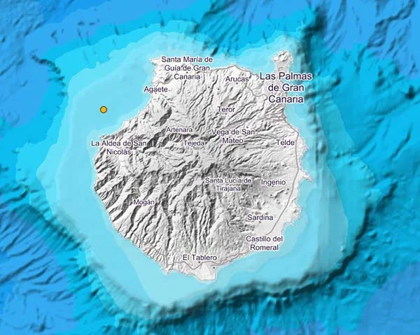 Terremoto sentido Aldea de San Nicolás