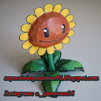 Papercraft Sunflower (Plants vs Zombies)