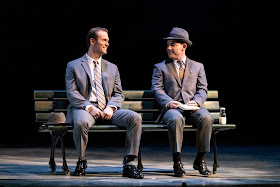 IN REVIEW: baritone JOSEPH LATTANZI as Hawkins Fuller (left) and tenor ANDRES ACOSTA as Timothy Laughlin (right) in Virginia Opera's 2023 production of Gregory Spears's and Greg Pierce's FELLOW TRAVELERS [Photograph by Dave Pearson Photography, © by Virginia Opera]