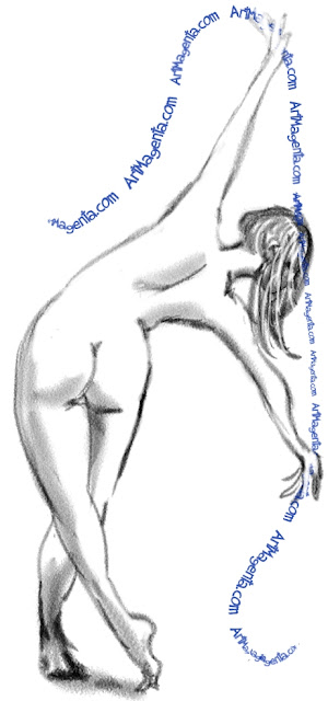 A playful signature is a life drawing by Artmagenta