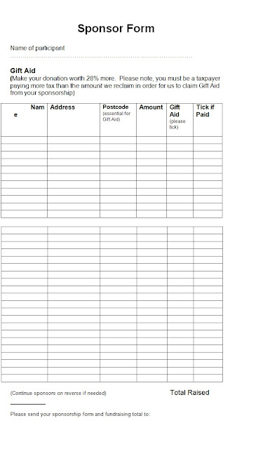 Participant Sponsorship Form