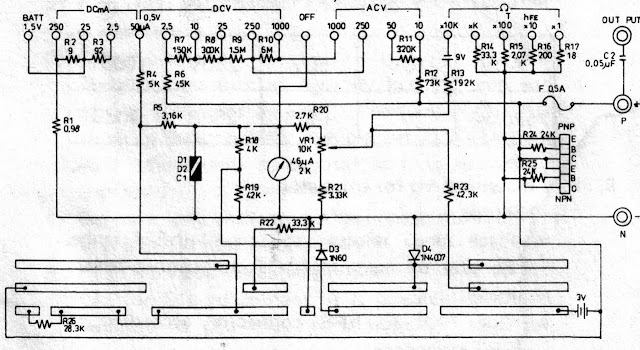 Esquema Multímetro Yu-Fong YF-350