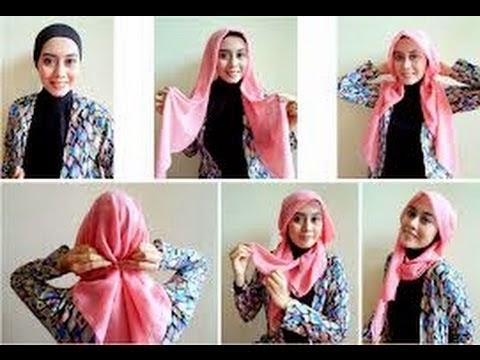 Tutorial hijab paris segi empat zoya