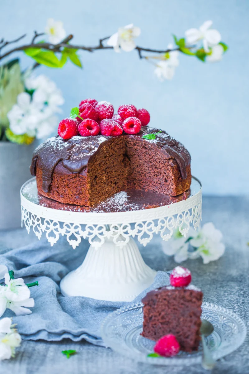 Eggless Chocolate and Coconut Cake