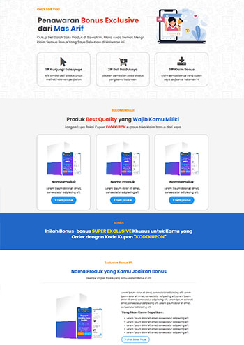 landing page blogspot