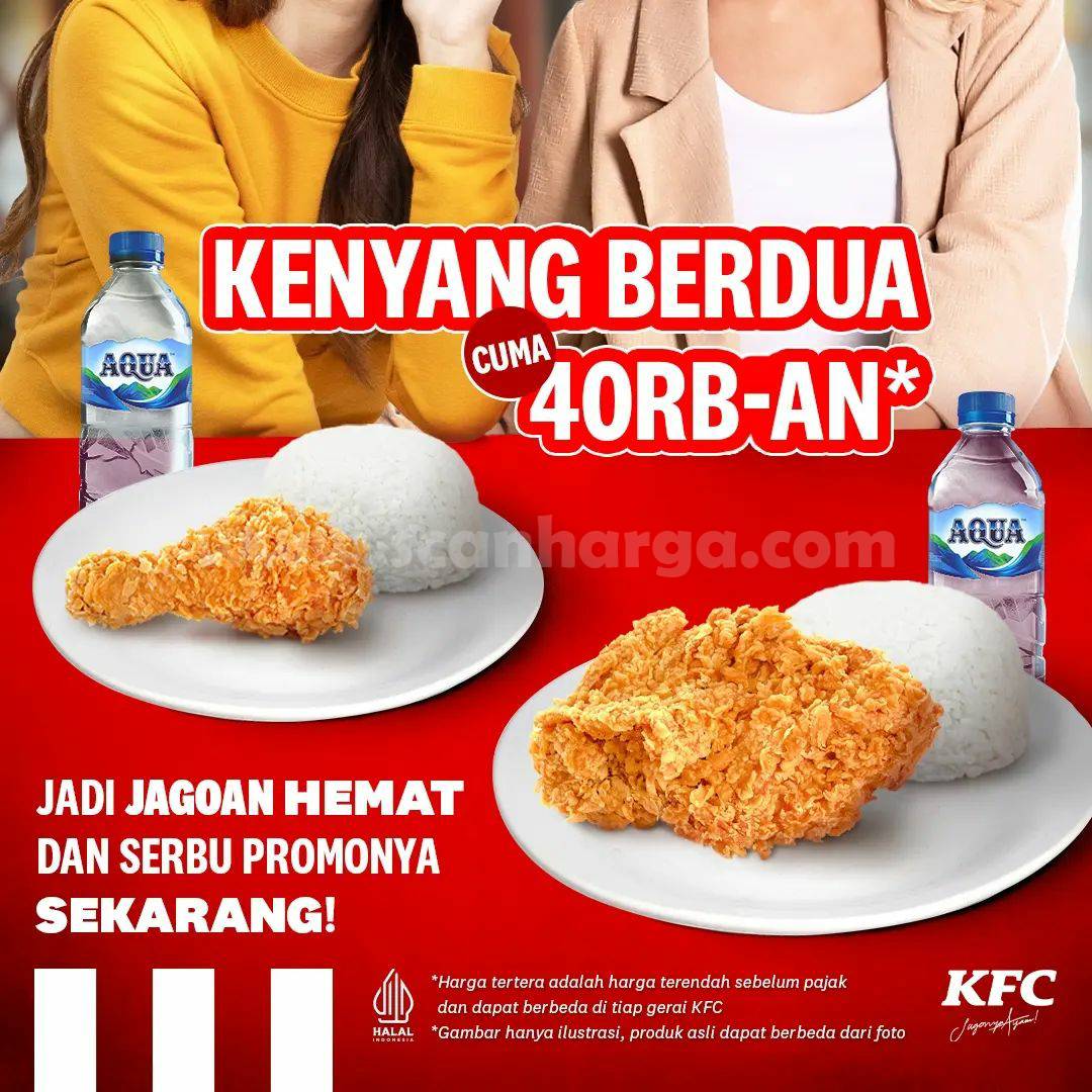 KFC Promo Paket KENYANG BERDUA CUMA 40RB-an