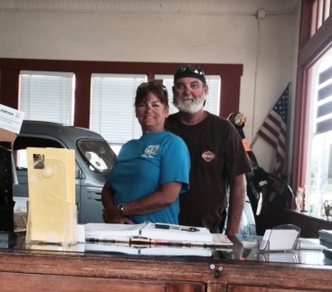 ... their motorcycle were this couple from Broken Arrow and Muskogee, OK