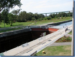 5338 Ontario - Sault Sainte Marie, ON - Sault Ste. Marie Canal National Historic Site - view of Canadian Lock from atop observation platform