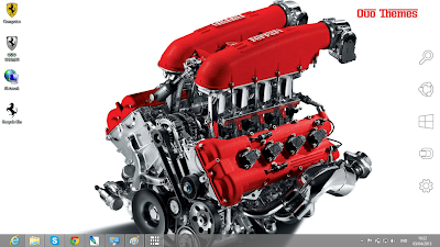 Ferrari Cars Engine Theme For Windows 7 And 8