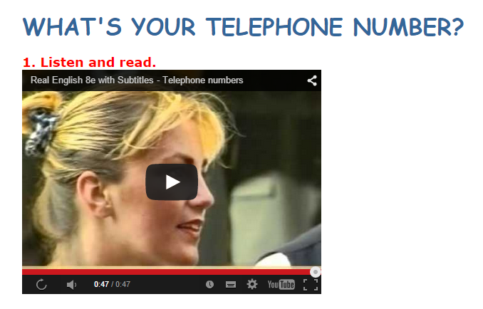  VIDEO TELEPHONE NUMBER