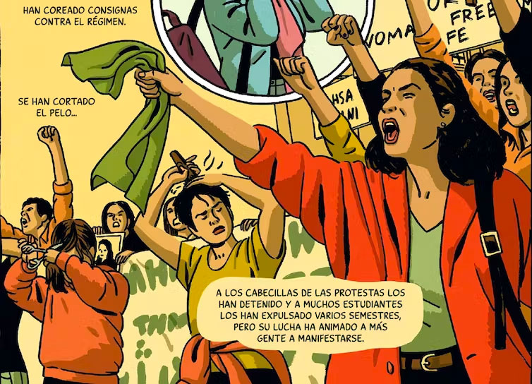 Ilustración de mujeres protestantes