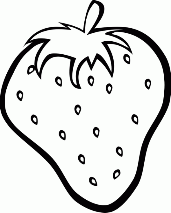 Fresh Strawberry Coloring Pages | Fantasy Coloring Pages