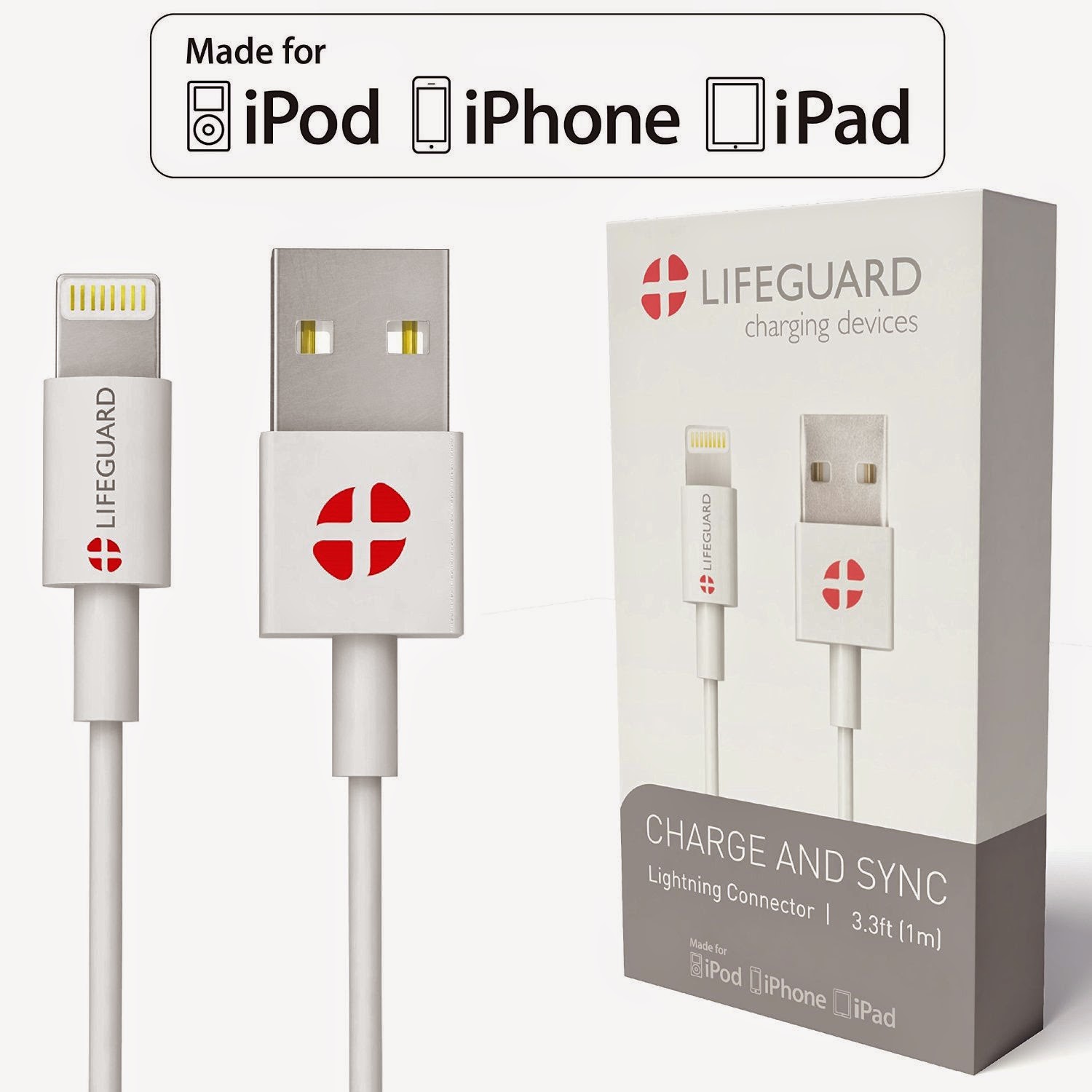 +LIFEGUARD Charge and Sync Lightning Connector