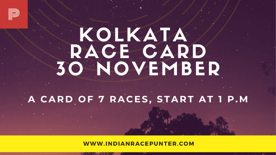 Kolkata Race Card 30 November