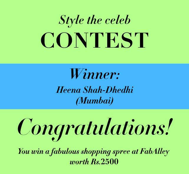 Style A Celeb With FabAlley, Blog Contest 