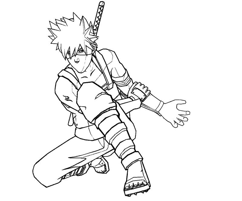 Printable Kakashi Hatake 3 Coloring Page