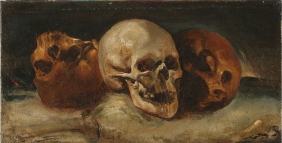 skulls,still life,Theodore Gericault