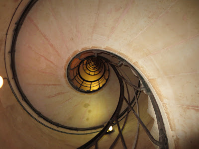 Arc De Triomphe spiral staircase, Paris, France www.thebrighterwriter.blogspot.com