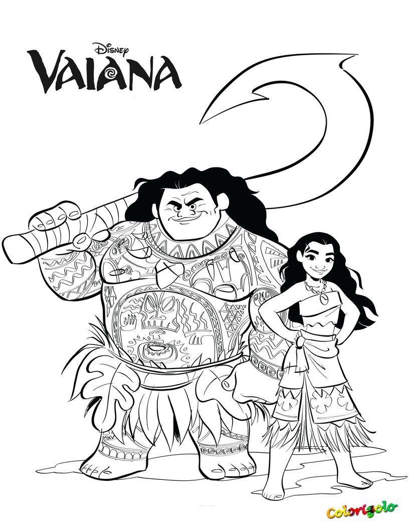 coloriage disney vaiana