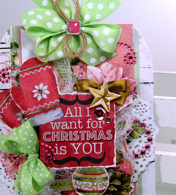 All I Want For Christmas Tags by Ginny Nemchak using BoBunny Carousel Christmas