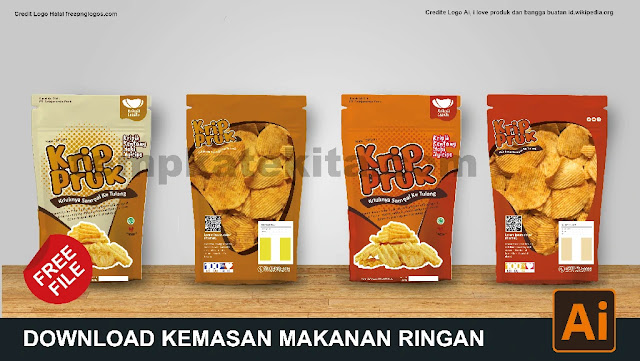 Download Contoh Desain Kemasan Makanan Kripik CorelDraw, Ai Dan PS Gratis