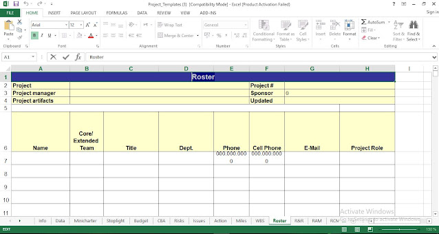 Roster Template Excel