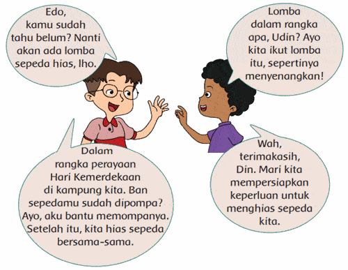 Percakapan Edo dan Udin