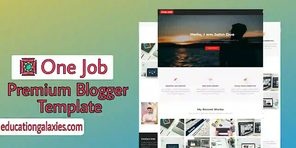 OneJob Premium Blogger Template Free Download Now Latest