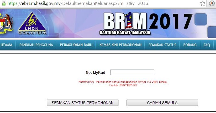 Semakan Brim Hasil - BR1M Free