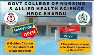 Admission Open at Govt College of Nursing and Allied Health Sciences, Skardu