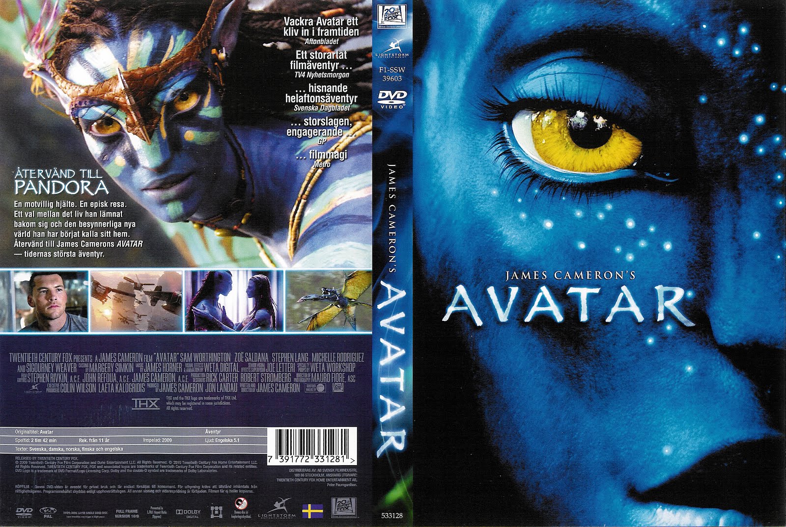 Avatar Dvd Disk Cover