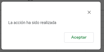 Mensaje de información con Google Apps Script