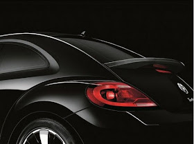 Rear roof detail of black 2012 Volkswagen Beetle Turbo