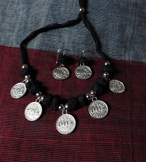 OXIDISED  JEWELLERY SET DJ0054