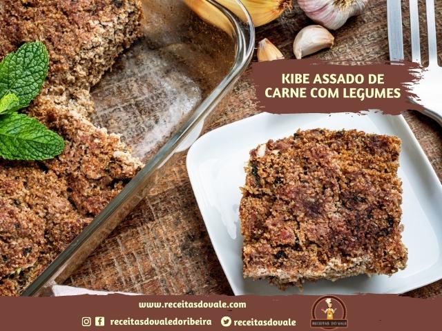 Receita de Kibe Assado de Carne com Legumes