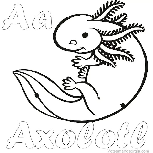 Free Printable Axolotl Coloring Pages PDF