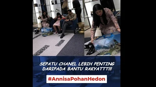 Tiba-Tiba Muncul Tagar ‘Annisa Pohan Hedon’, Netizen: Sepatu Chanel Lebih Penting daripada Bantu Rakyat