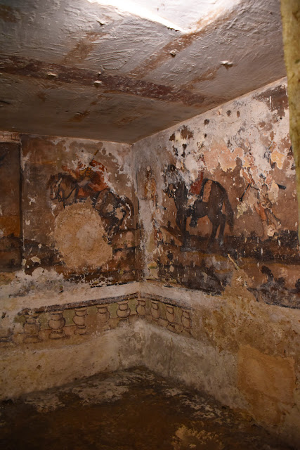 The underground burial chamber beneath the little church of San Pietro Mandurino