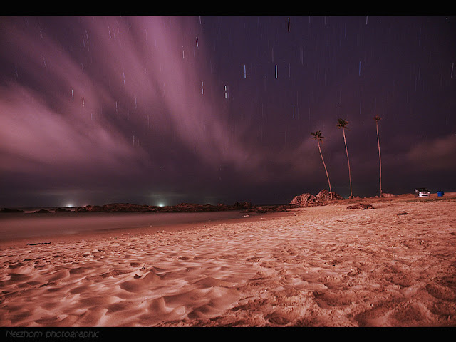 Star trails at pantai Pandak picture