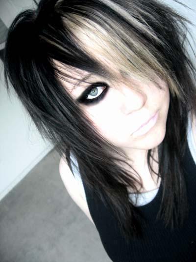emo long haircuts for girls. hairstyles for girls. goth