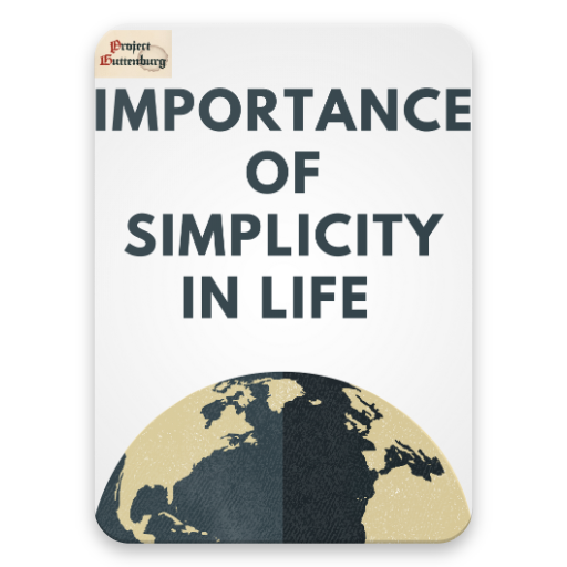  Importance of simplicity of life