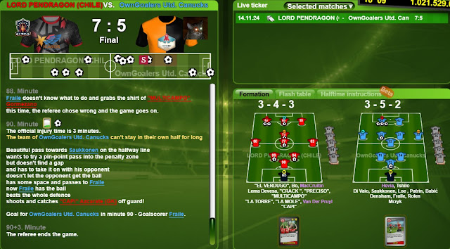 Lord Pendragon (Chile)  vs  OwnGoalers Utd. Canucks