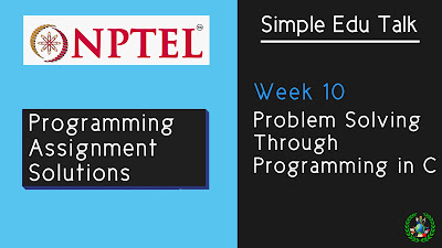 nptel problem solving through programming in C